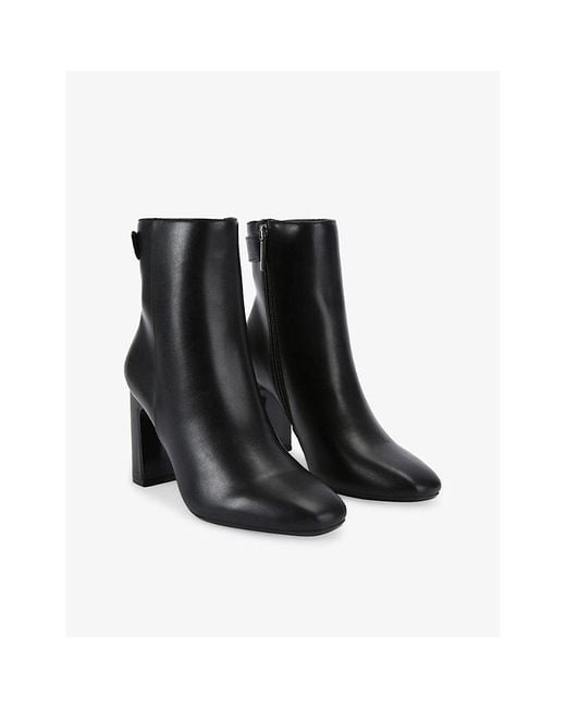 KG by Kurt Geiger Black Trix Faux-Leather Heeled Ankle Boots