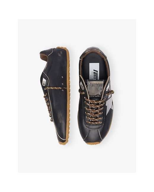 Golden Goose Deluxe Brand Black Marathon Speed 55381 Leather Trainers for men