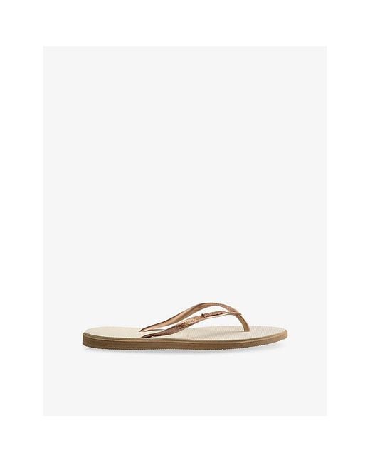 Havaianas Natural Slim Point Rubber Flip-Flops