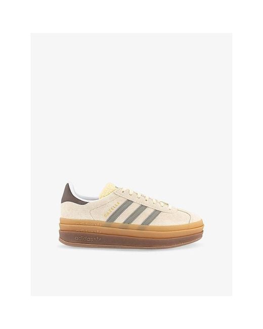 Adidas Natural Gazelle Bold Suede Low-Top Trainers