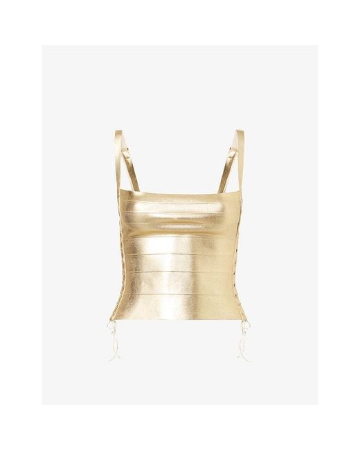 Jaded London Idol Metallic Bandage Corset Top
