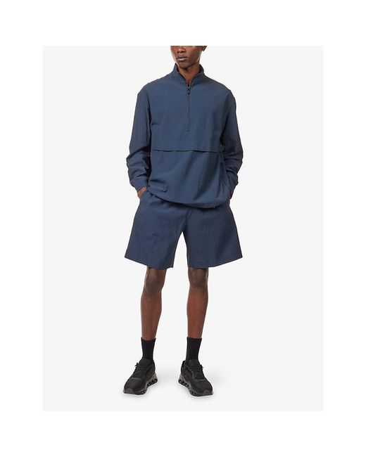 On Shoes Blue Courtside Eaze Woven Shorts for men