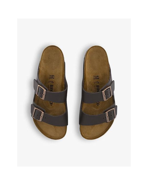 Birkenstock Black Arizona Double-Strap Leather Sandals for men