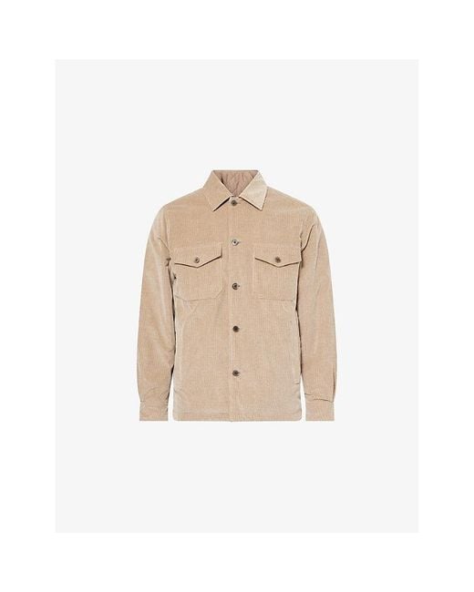 Dunhill Natural Reversible Quilted Cotton Cashmere Blend Overshirt for men