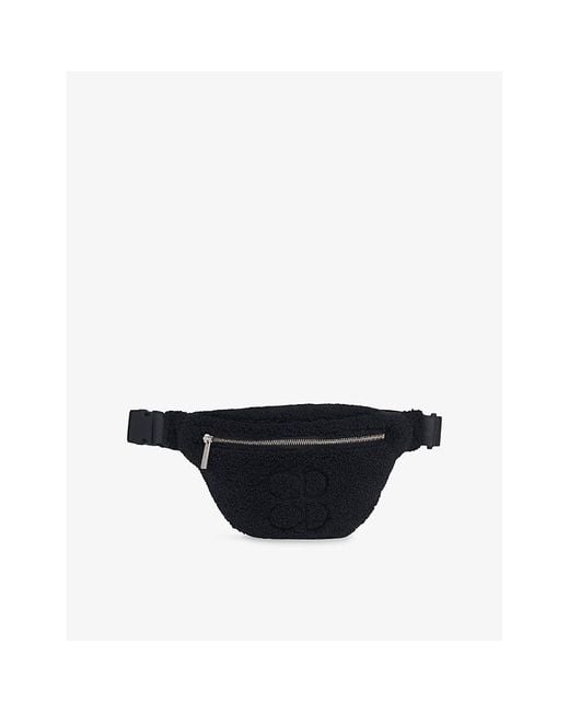Sweaty Betty Black Logo-Appliqué Sherpa Belt Bag