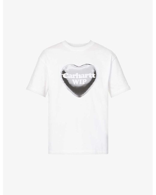 Carhartt WIP White Heart Logo-print Organic Cotton-jersey T-shirt