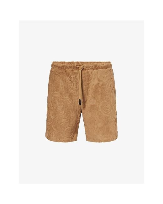 Oas Natural Porto Devore Cotton-Blend Shorts for men