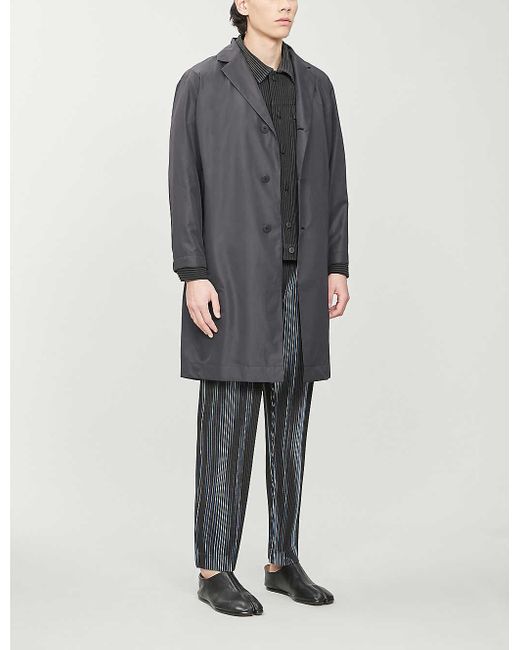 Homme Plissé Issey Miyake Pleated Woven Trucker Jacket in