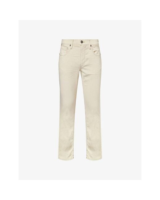 PAIGE Natural Federal Straight-Leg Slim-Fit Stretch-Denim Jeans for men