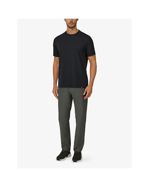 Boggi Blue Short-Sleeved Branded-Tab Stretch-Cotton T-Shirt for men