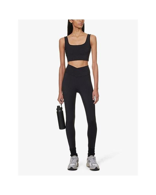 ADANOLA Black Ad Core Square Neck Bra