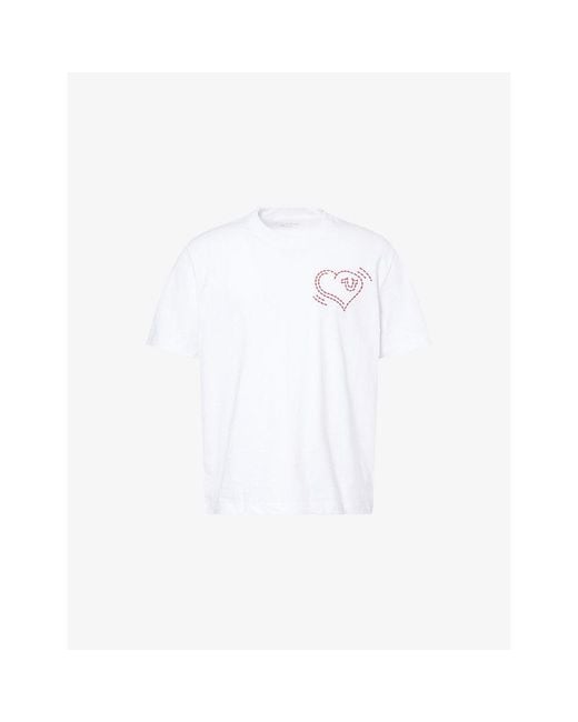 True Religion White Puff Cat Graphic-Print Cotton T-Shirt for men