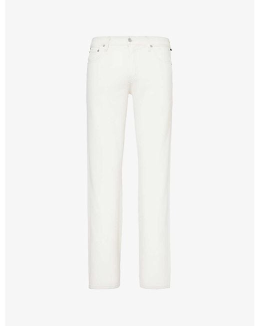 Citizens of Humanity White Adler Sli-fit Tapered Stretch-denim Jeans for men