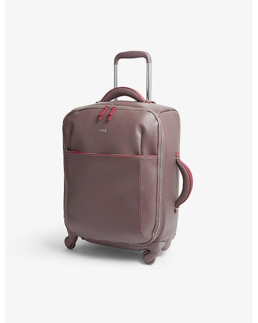 Lipault Gray Grey/raspberry Variation Spinner Four-wheel Cabin Suitcase 55cm
