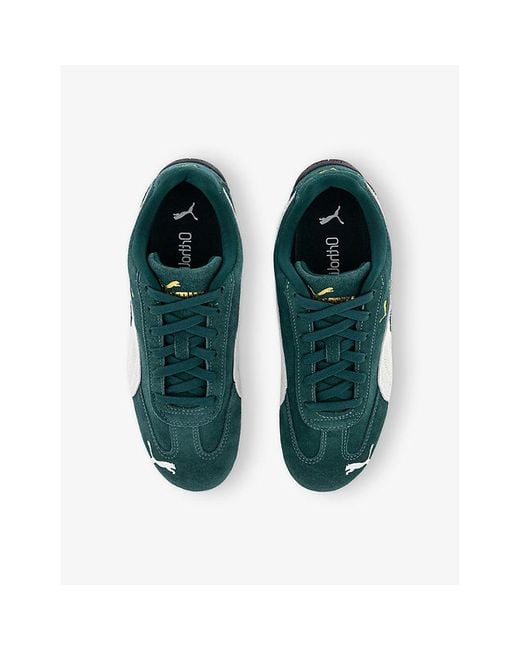 PUMA Green Speedcat Og Suede Low-Top Trainers