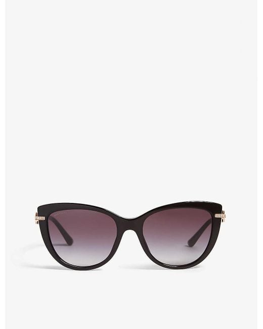 BVLGARI Womens Black Bv8218b Cat-eye Sunglasses