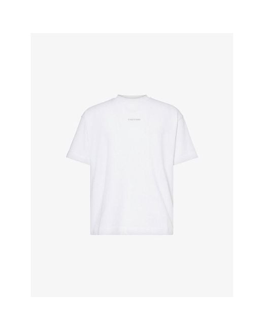 The Couture Club White Archive Logo Graphic-Print Cotton T-Shirt Xxl for men