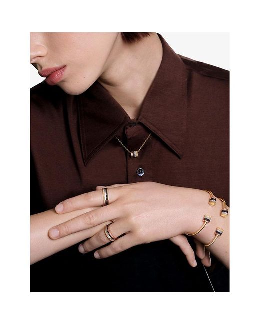 Boucheron Metallic Quatre Classique Pvd-Coated 18Ct, And- And 0.17Ct Brilliant-Cut Diamond Pendant Necklace for men