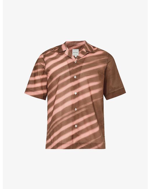 Paul Smith Pink Vacay Striped Cotton Shirt for men