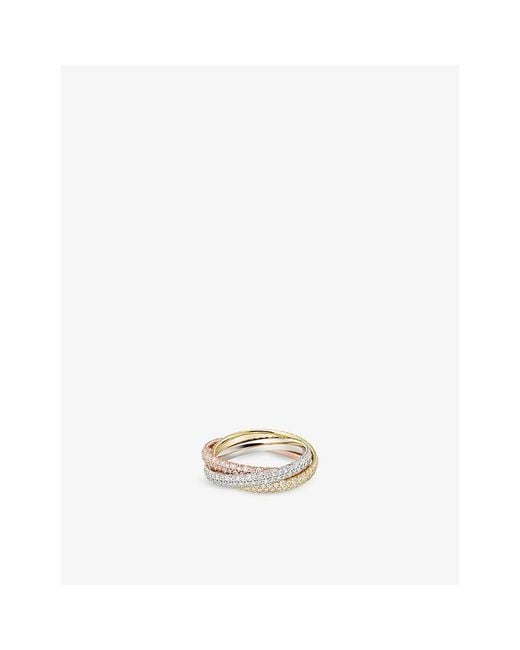 Cartier White Trinity 18Ct, Rose, - And 1.38Ct Diamond Ring