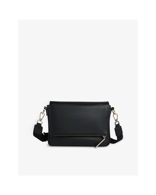 Whistles Black Large Bibi Leather Crossbody Bag