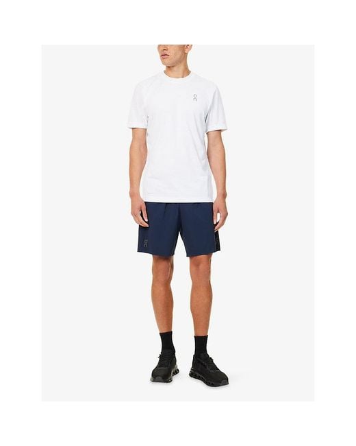 On Shoes Blue Performance 7' Stretch-Woven Shorts for men