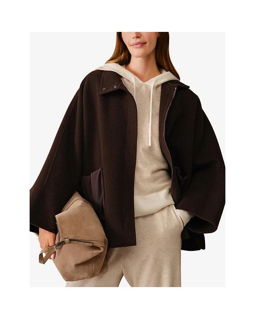The White Company Natural Stripe-Detail Relaxed-Fit Wool And Cashmere-Blend Hoody