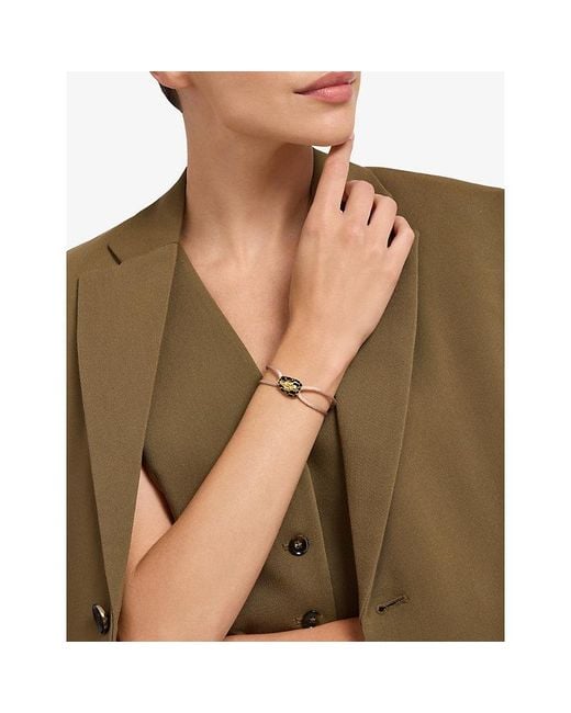 BVLGARI White Serpenti Forever-Plated Brass Bracelet