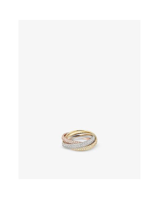 Cartier White Trinity 18Ct, Rose, - And 1.93Ct Diamond Ring