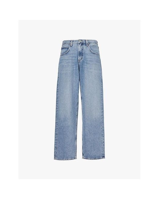 Agolde Blue Fusion Faded-Wash Tapered-Leg Denim Jeans for men
