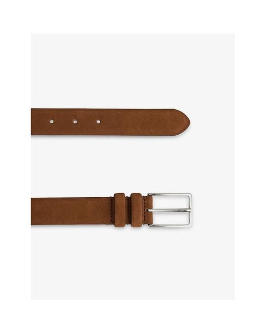 Reiss Brown Dante Suede Belt for men