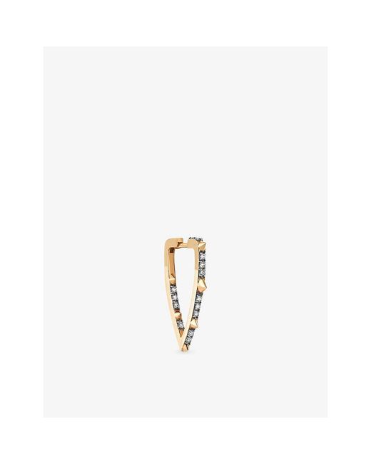 Kismet by Milka White Sting 0.20Ct Diamond Hoop Earring