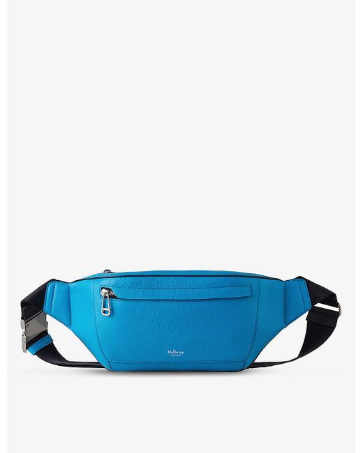 Mulberry Blue Utility Postman's Leather Cross-body Bag