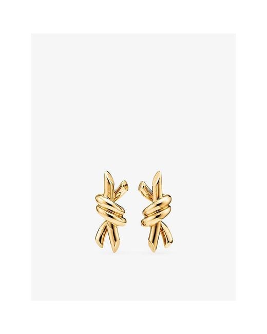 Tiffany & Co Metallic Tiffany Knot Small 18Ct- Earrings