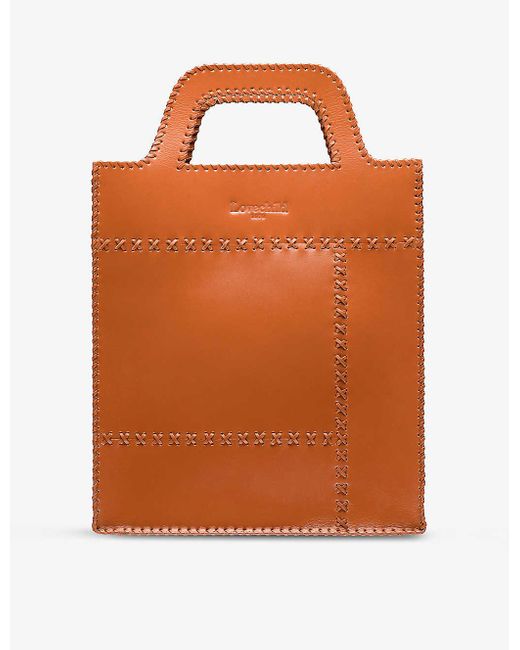 Lovechild Orange Kappel Logo-embossed Leather Handbag