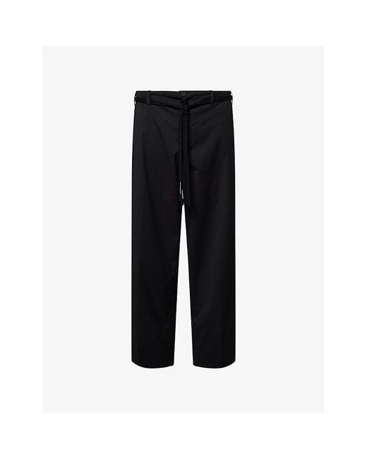 Craig Green Black Worker Elasticated-Waist Straight-Leg Woven Trousers for men