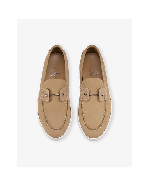 Christian Louboutin Natural Chambeliboat Leather Boat Shoes for men