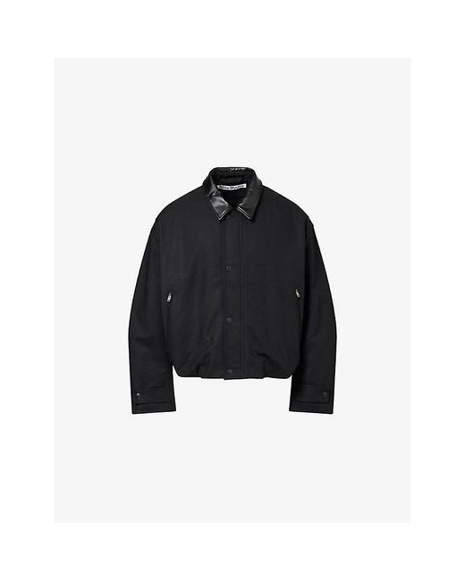 Acne Black Opado Padded Cotton Jacket for men