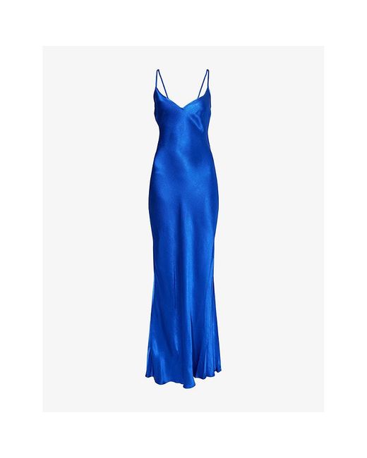 bec and bridge blue silk dress ELISIA WRAP MAXI DRESS