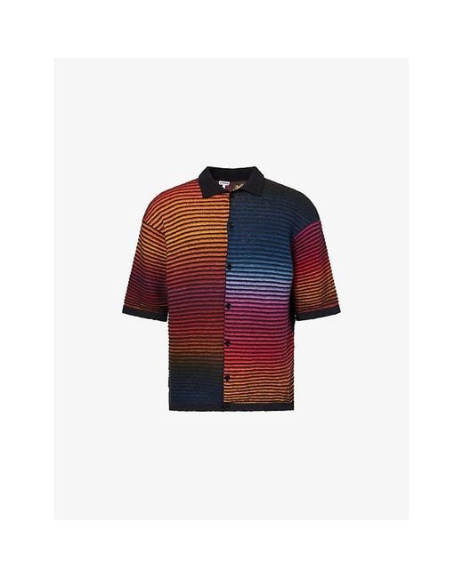 Loewe Red X Paula's Ibiza Striped Cotton-Knit Shirt for men