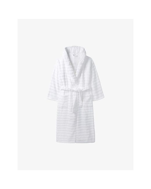 The White Company White Self-Tie Textured Cotton Robe