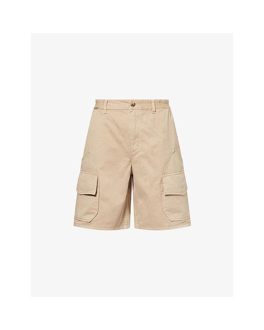 Loewe Natural X Paula's Ibiza Patch-Pocket Cotton Cargo Shorts for men