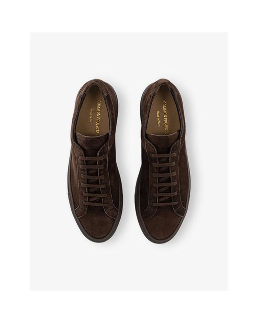 Common Projects Brown Achilles Premium Suede Trainers for men