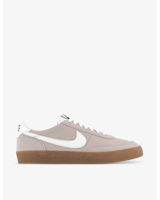 Nike White Killshot Brand-embellished Suede And Mesh Low-top Trainers