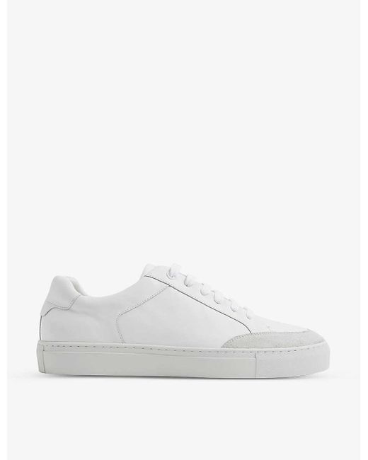 Reiss Ashley Low-top Leather Trainers in White for Men | Lyst