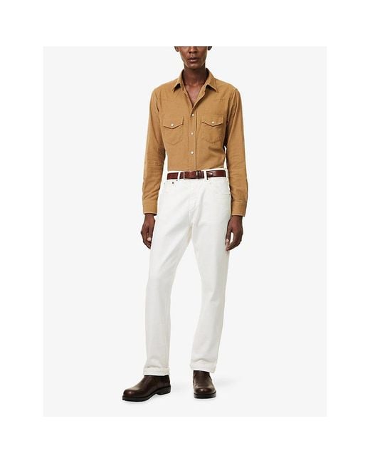 Tom Ford Natural Baby Corduroy Western Cotton Shirt for men