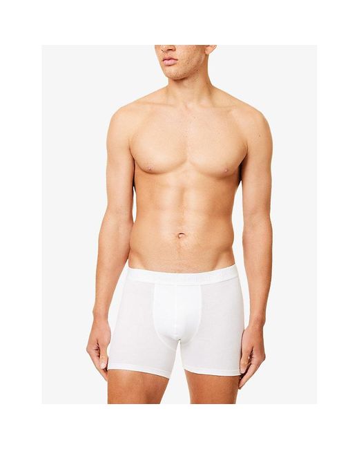 Polo Ralph Lauren Blue Branded-Waistband Pack Of Three Stretch-Cotton Boxer Briefs for men