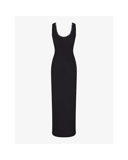 Skims Black Soft Lounge Maxi Dress