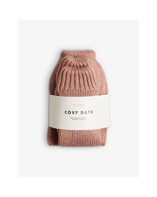 Ted Baker Tameraa Metallic Knitted Hotwater Bottle And Sock Gift Set