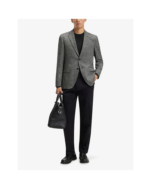 Boss Blue Leisure Virgin Wool Sweatshirt for men